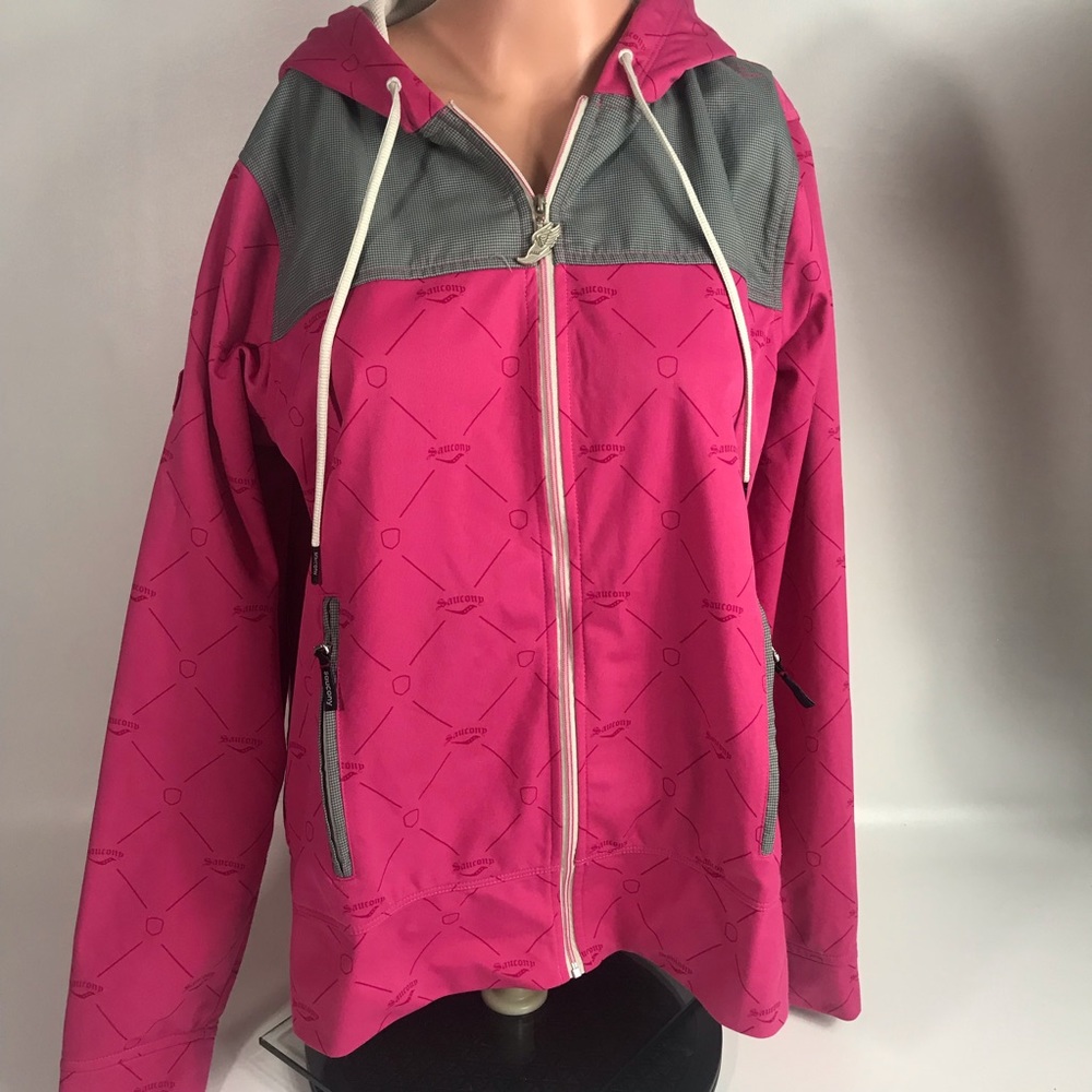 SauconyPink Full-ZipRunning/Cycling Jacket